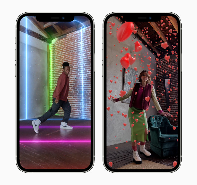 ????? "?????" ?????? "????" ?? ???? AR?Spaces ??????? ??? ?????? iPhone?12?Pro.