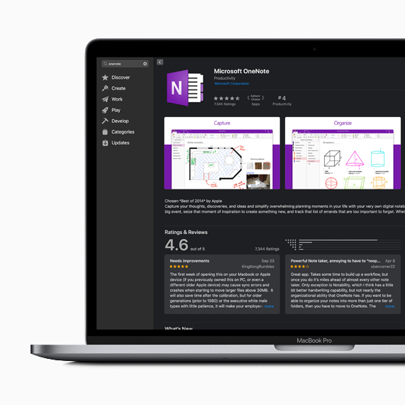 ???? ?????? ??????? ??????? Microsoft OneNote ?? Mac App Store.