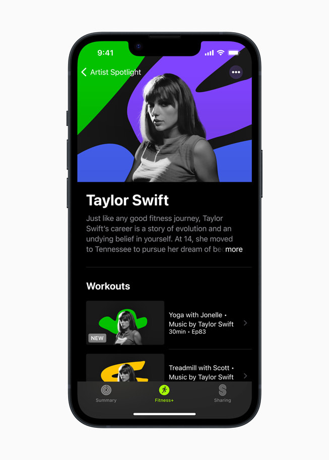 ?????? Artist?Spotlight ???? ?????? ????? ?? +Apple Fitness ??? iPhone.