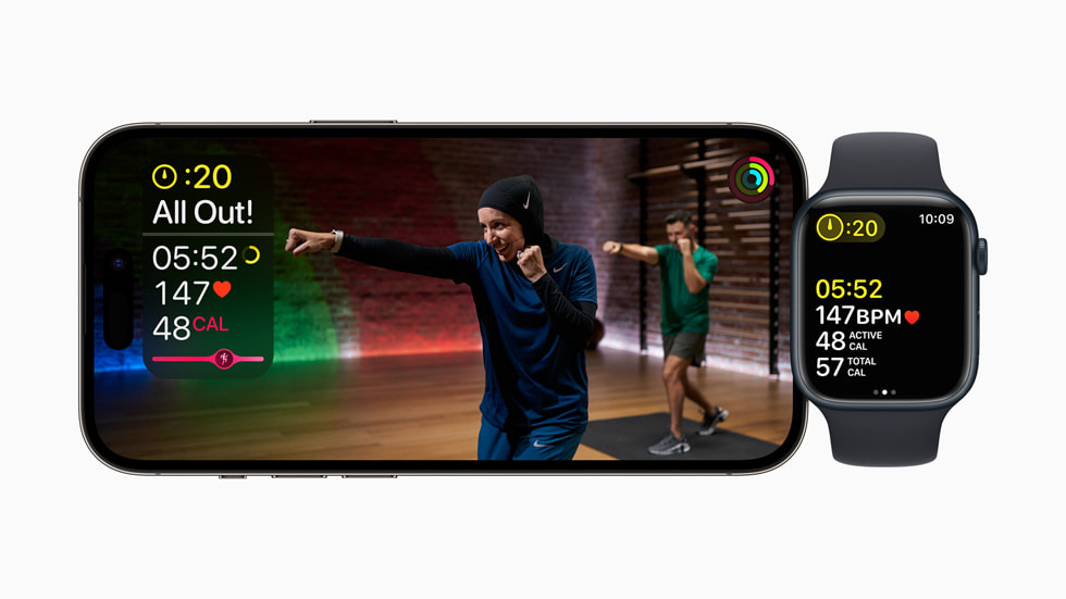????? ???????? ?? +Apple?Fitness ????? ??? iPhone ?Apple?Watch.