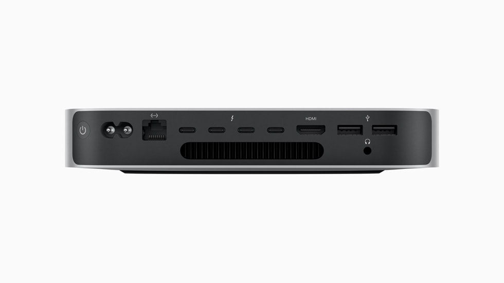 M2 Pro ?ipli Mac mini’nin ba?lant? noktalar?.