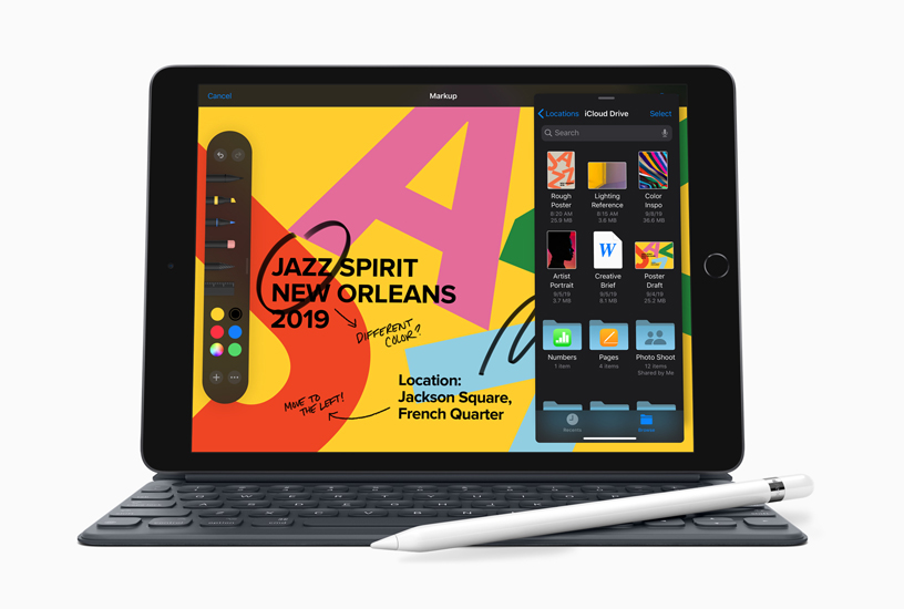 iPad, Apple Pencil ve Smart Keyboard.