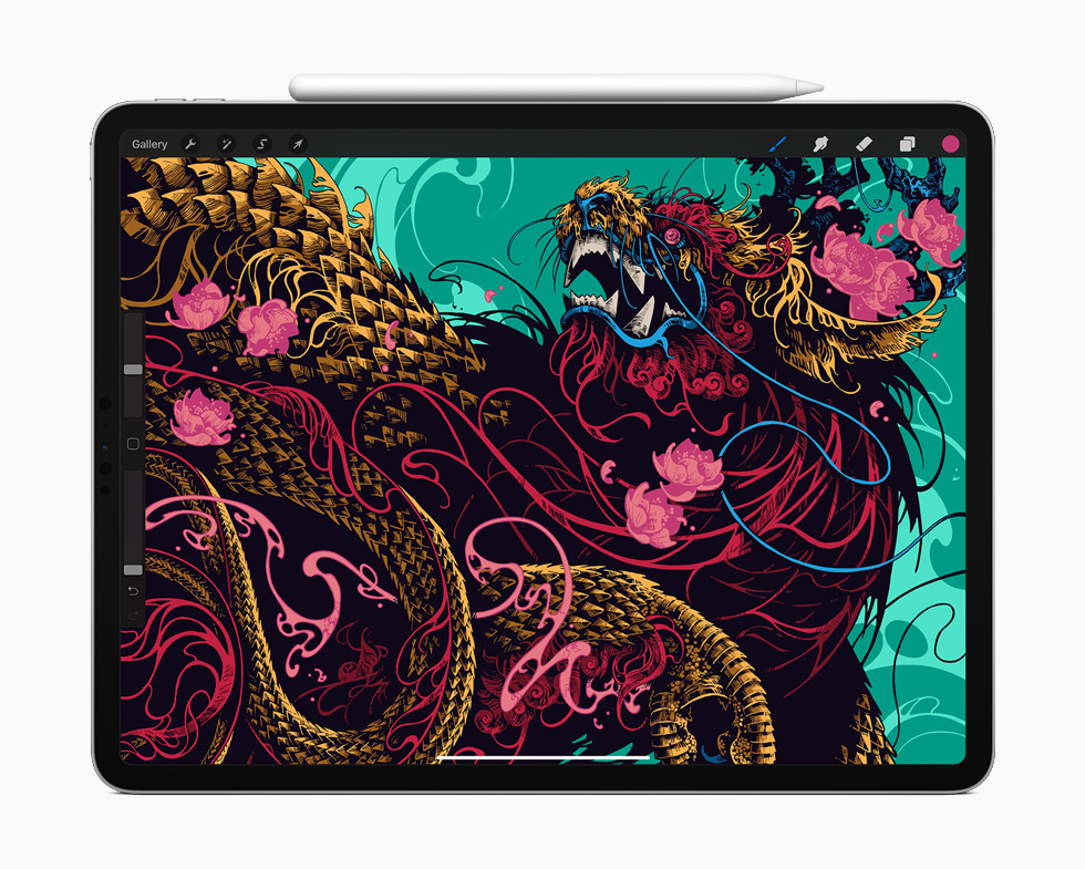 ????? ProCreate ??? ???? iPad Pro ??????.