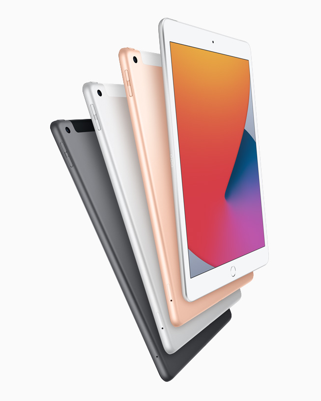 Uzay grisi, gümü? ve alt?n renkleriyle sekizinci nesil iPad