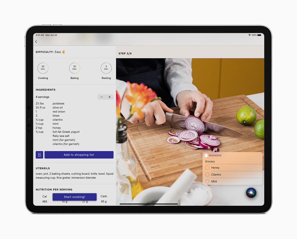 iPad Pro’da bir Siri etkile?imi g?steriliyor.