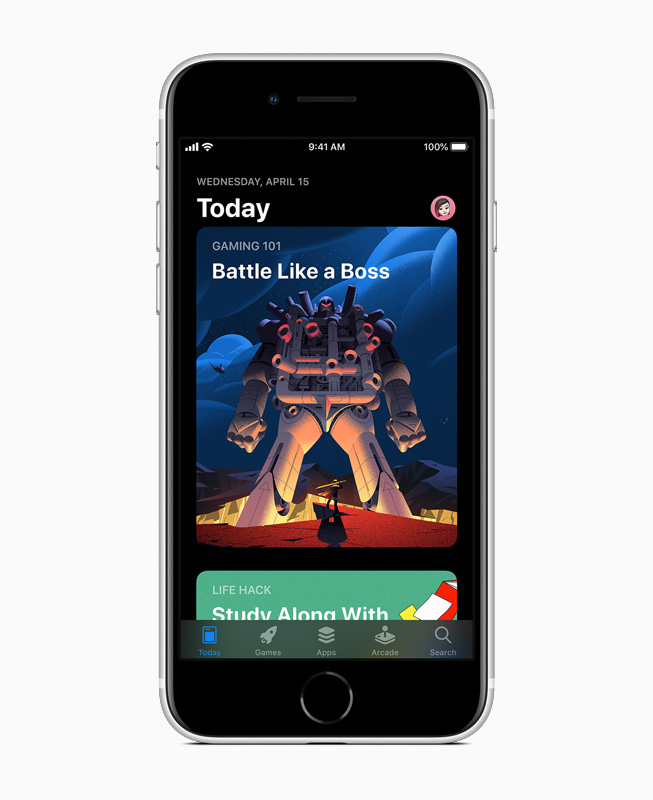 iPhone SE’deki App Store’da Bugün sayfas?.