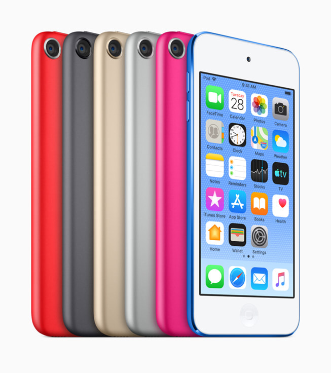 ?e?itli renklerde alt? iPod touch ayg?t? g?steriliyor.