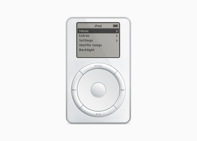 ?lk iPod modeli g?steriliyor.