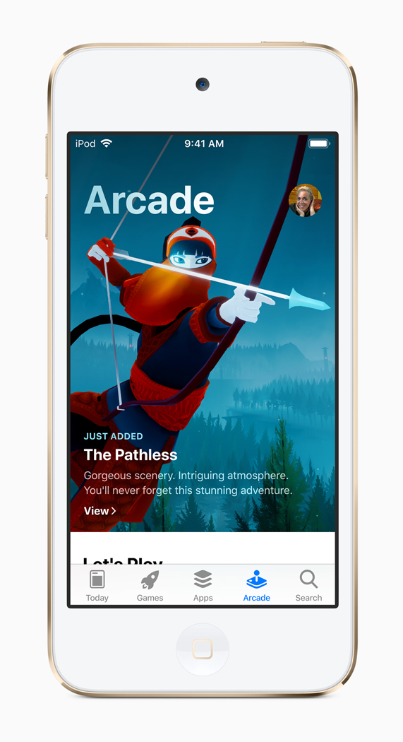 iPod touch’ta bir Apple Arcade oyunu. 