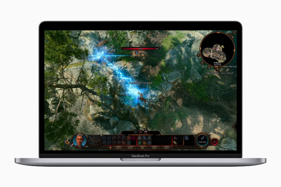 Güncellenen uzay grisi MacBook Pro’da Baldur’s Gate 3.