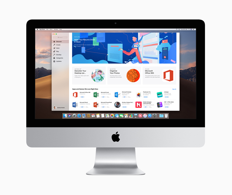 iMac’te Mac App Store.