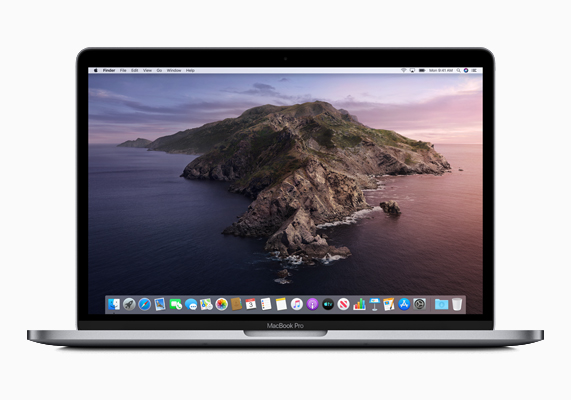 MacBook Pro ve macOS Catalina.