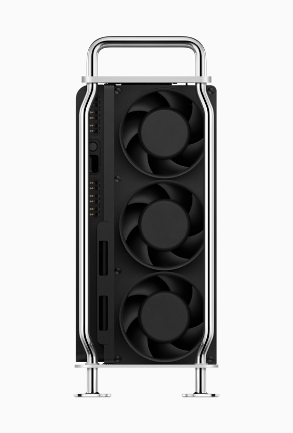 Mac Pro’nun alüminyum kasas?ndaki ?apraz ?zgara deseni.