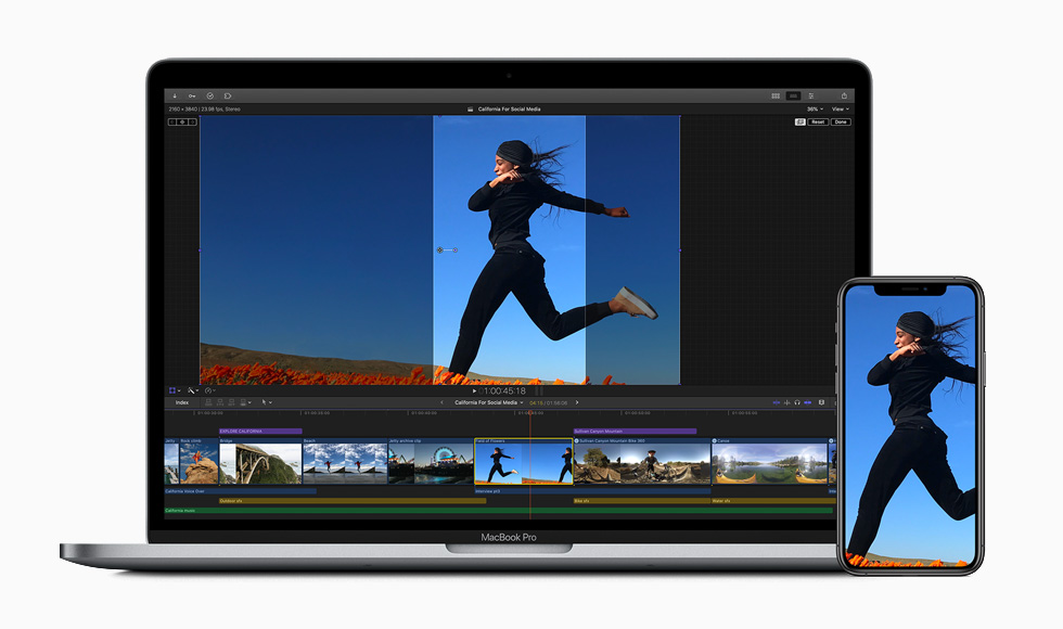 Final Cut Pro’da sosyal medya k?rpma arac?.