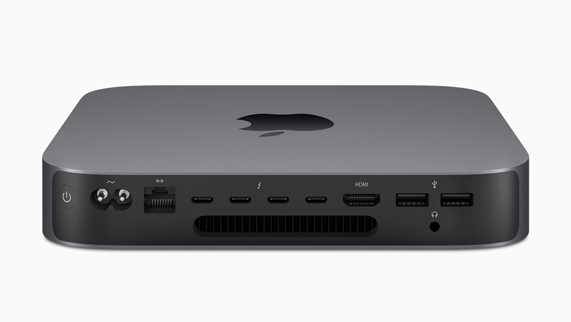 Mac mini’nin ba?lant? noktalar?n?n bir foto?raf?.