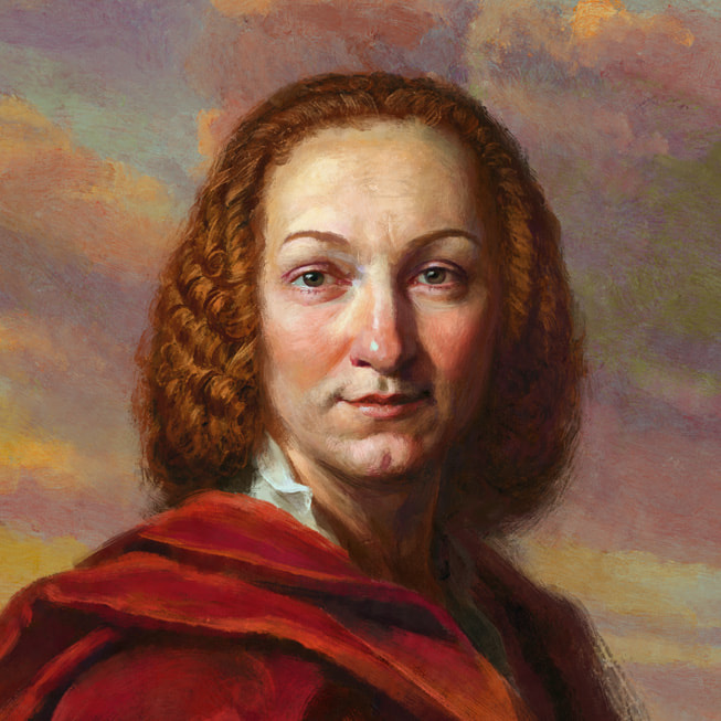 Apple Music Classical i?in ?zel olarak yapt?r?lm?? Vivaldi portresi.