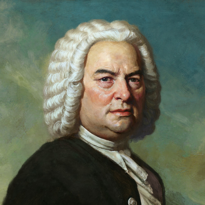 Apple?Music?Classical i?in ?zel olarak yapt?r?lm?? Bach portresi.