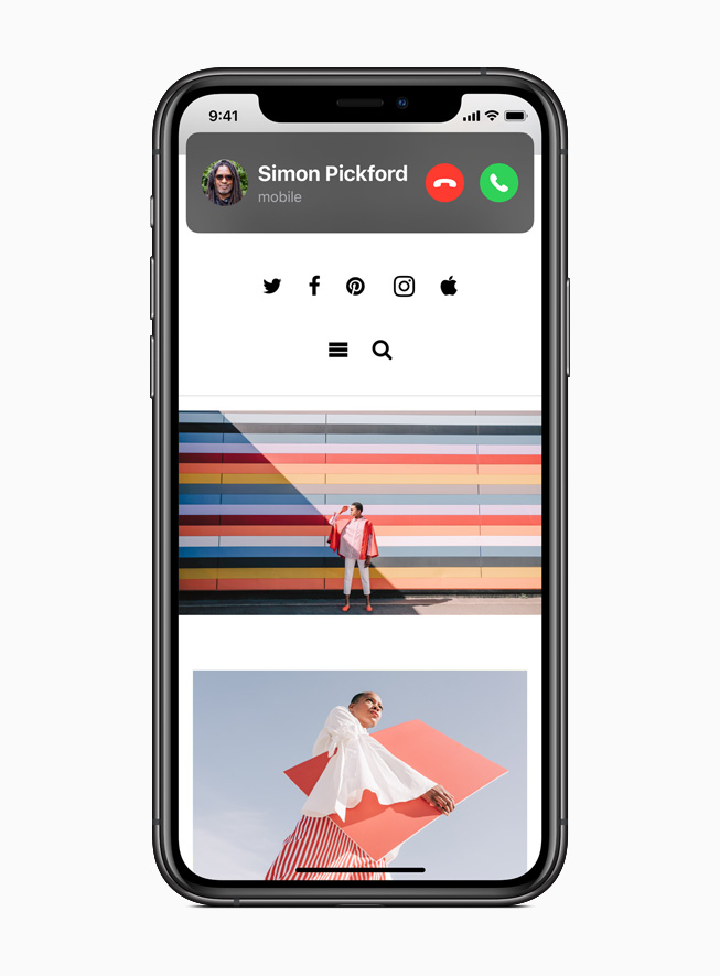 iPhone 11 Pro ekran?nda iOS 14’te gelen telefon aramas? g?rüntüleniyor.