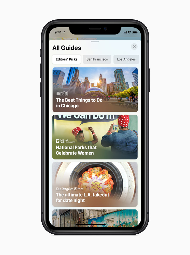 iOS 14’te Harita uygulamas?nda yeni Rehberler ?zelli?i. 
