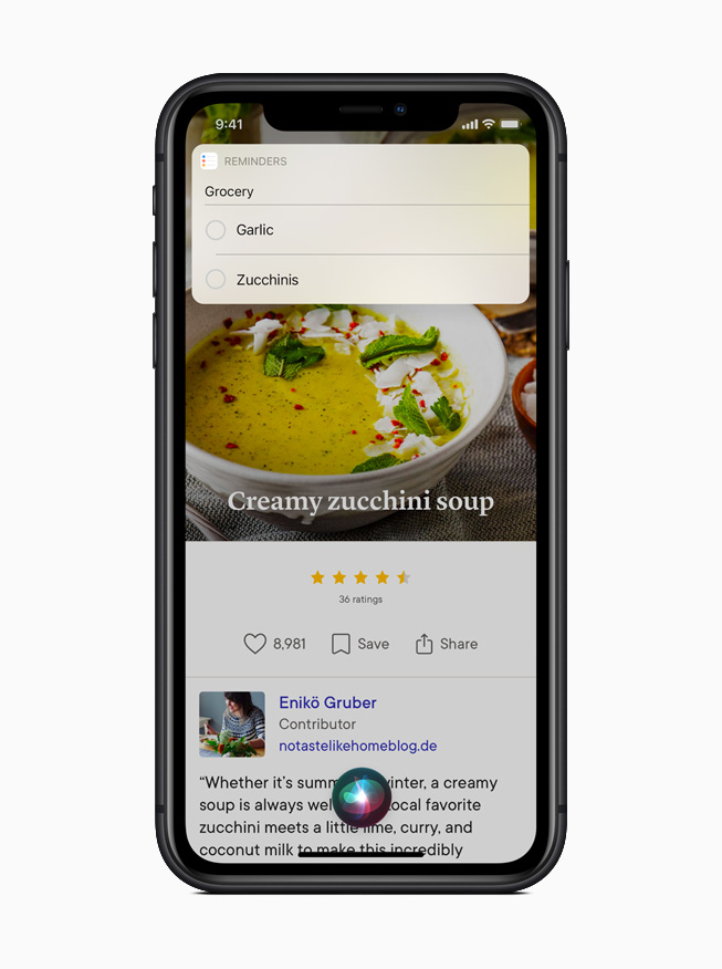 iPhone 11 Pro’da Anmsat?c?lar’da kompakt, yeniden tasarlanan Siri deneyimi g?steriliyor.