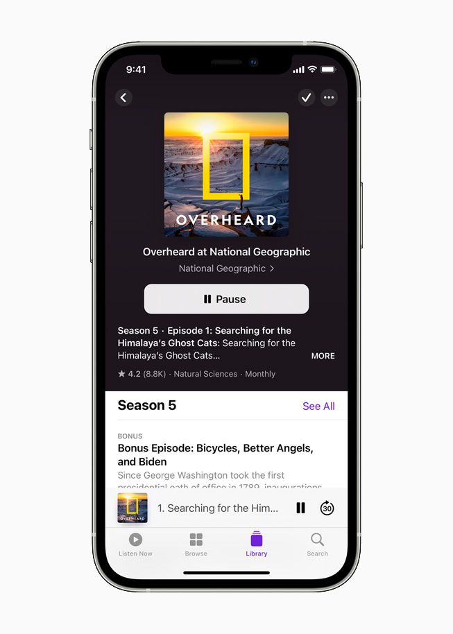 ????? Apple?Podcasts ?? iOS?14.5 ??? iPhone?12?Pro.