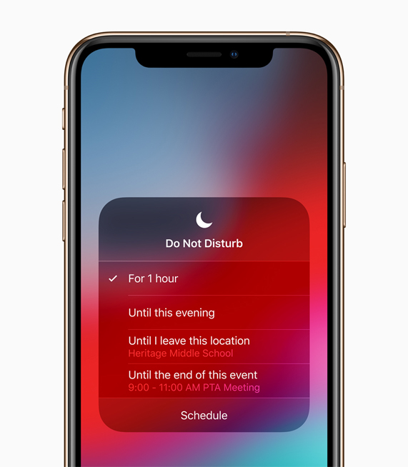 iOS 12’deki Rahats?z Etme ekran?.