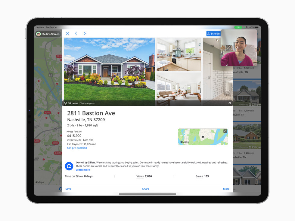 iPad Pro’da SharePlay ile ekran payla?ma.