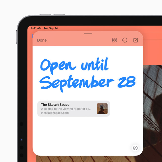 iPad Pro’da iPadOS 15’teki H?zl? Not ?zelli?i.