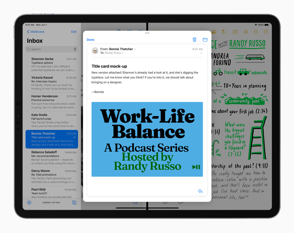 iPadOS 15 ile iPad’de Slide Over ve Split View ?zellikleri.