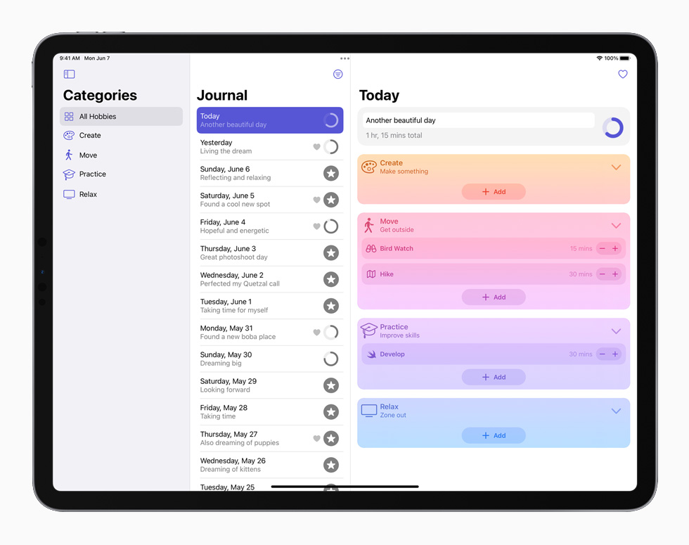 Swift Playgrounds’da bir uygulaman?n canl? ?nizlemesi iPad Pro’da g?steriliyor.