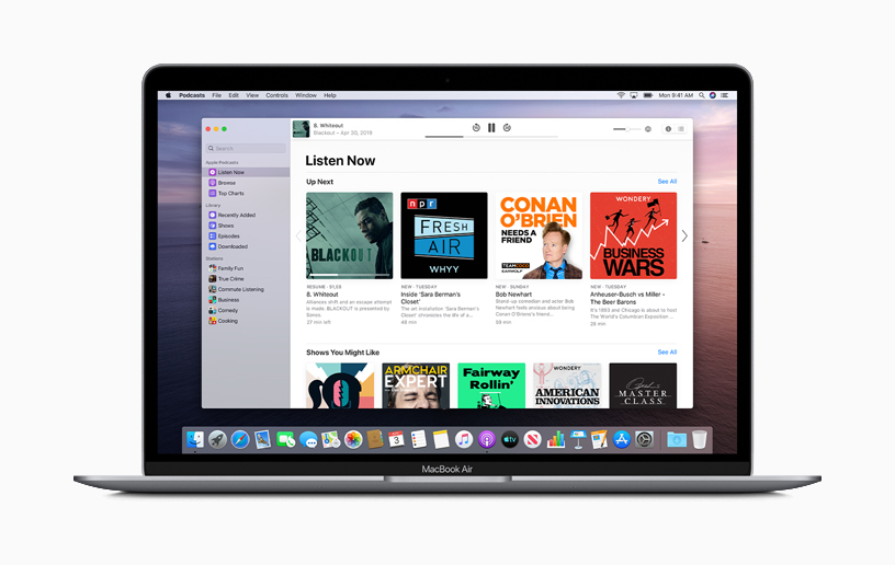Apple Podcasts ??? MacBook Air.