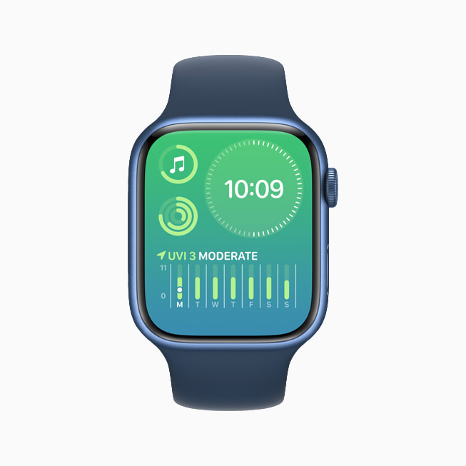 Apple Watch Series 7’de güncellenen Modüler S?k??t?r?lm?? kadran? g?steriliyor.