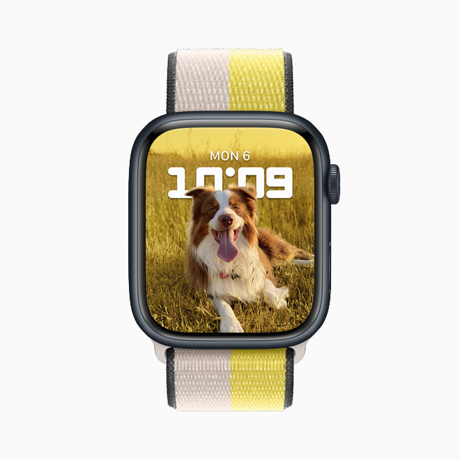 Apple Watch Series 7’de yeni Portreler kadran? g?steriliyor.
