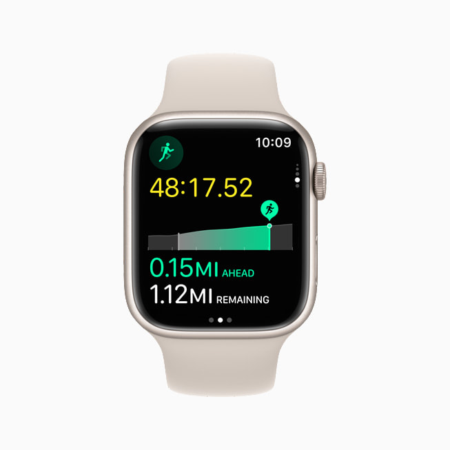 Apple Watch Serim 7 bir tempo uyar?s? g?steriyor.