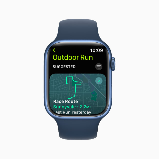 Apple Watch Series 7 bir Ko?u (D??) yar?? güzergah? g?steriyor.