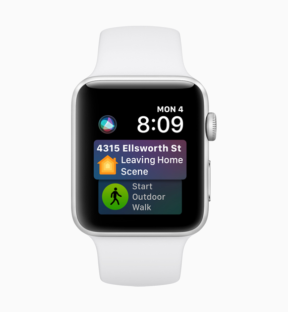 Siri programlama yaz?l?m? arayüzünü g?steren Apple Watch