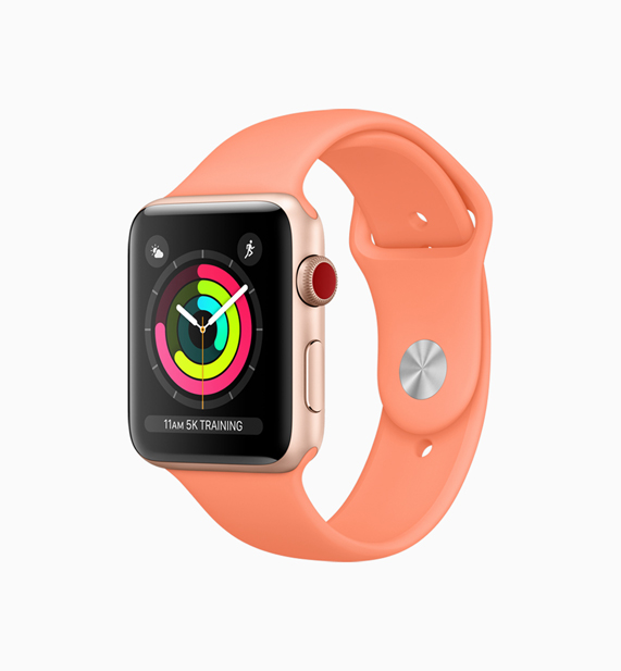 Yeni ?eftali kordonlu Apple Watch