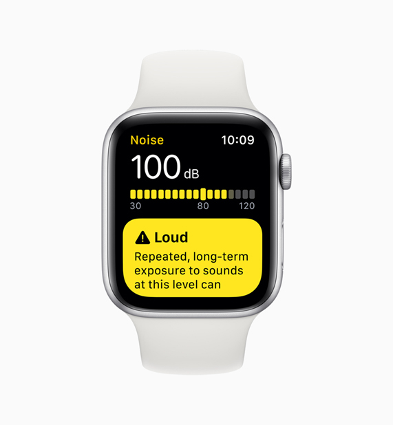 Apple Watch’ta gürültü uygulamas?n?n desibel ?l?eri.