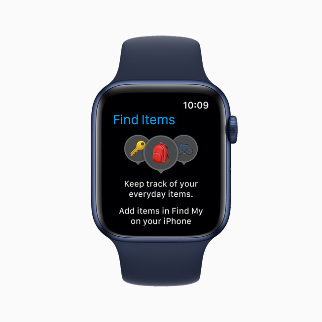 Apple Watch Series 6’da yeni Nesneleri Bul uygulamas? g?steriliyor.