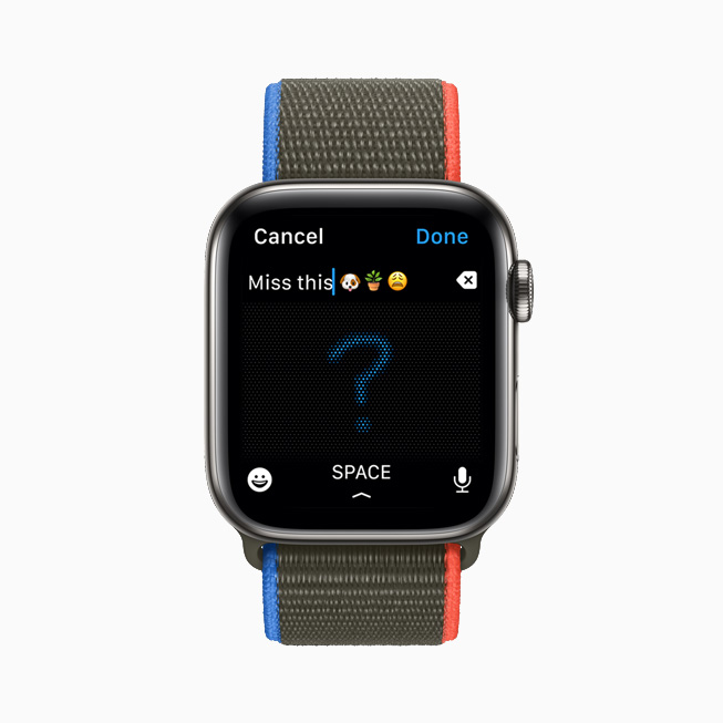 Apple Watch Series 6 ekran?nda Mesajlar’daki Karalama arac? kullan?larak bir yan?t tasla?? haz?rlan?yor.