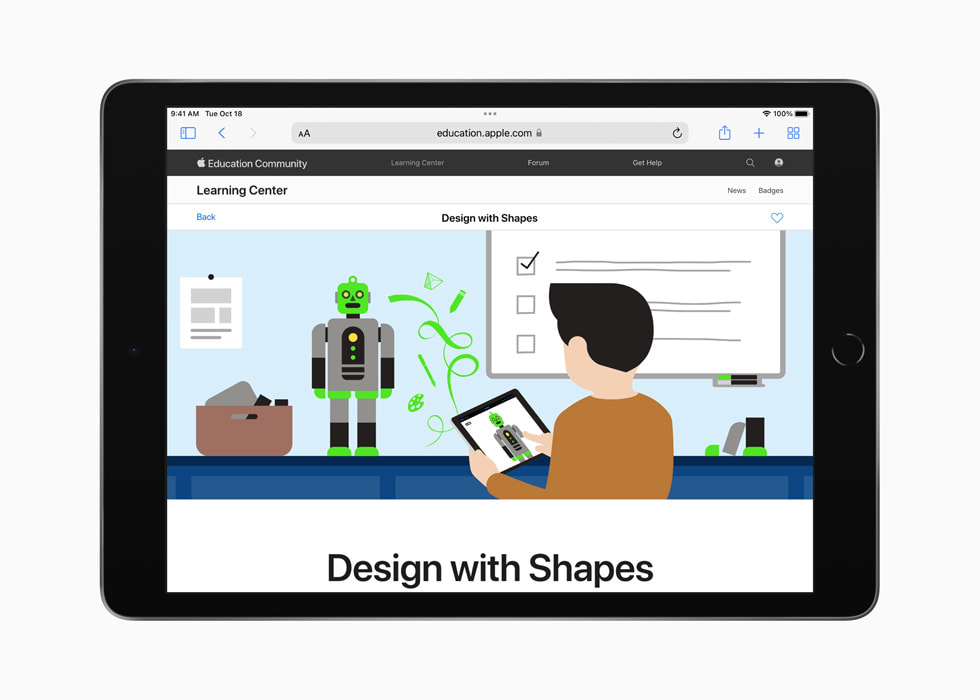 ???? Design with Shapes ?? ???? ????? Apple ???????? ??? iPad.
