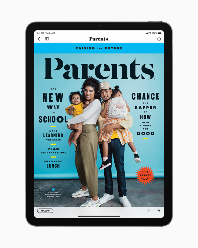 Parents’in bir say?s?n? g?steren iPad ekran?.
