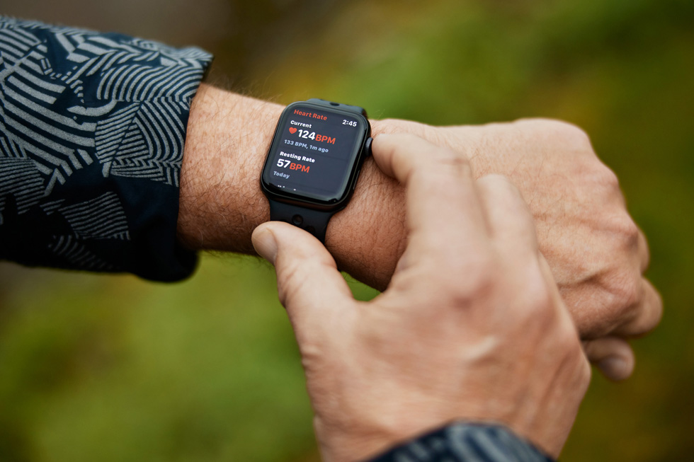 Apple Watch on Bob March’s wrist. 