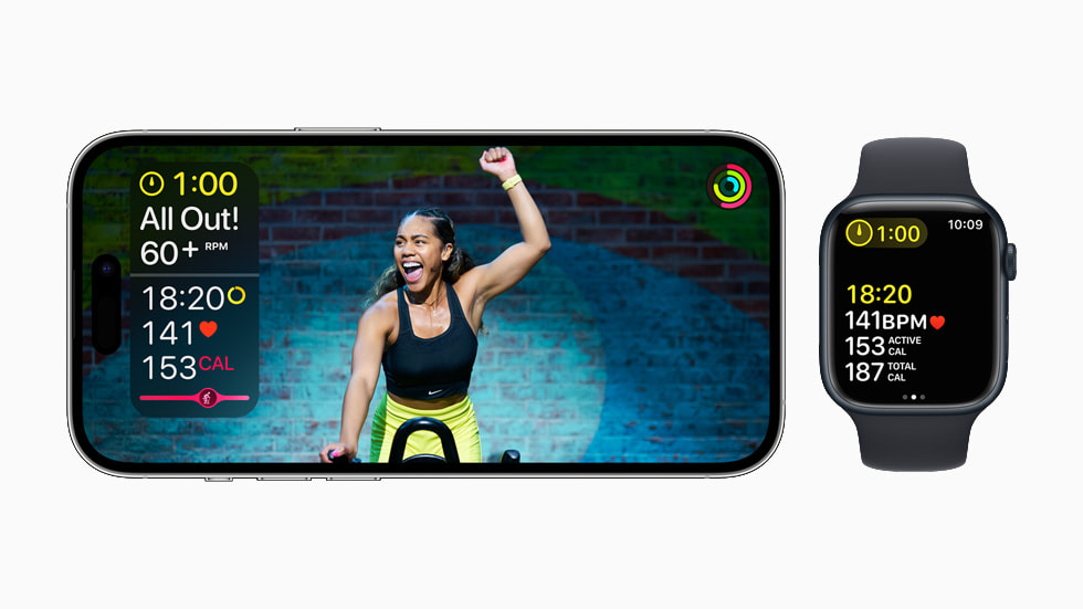 ??? ?????? Apple Fitness+ ??????? ??? ?????? ?? ???? watchOS 9 ??? Apple Watch Series 8 ??? ???? iPhone 14 Pro.