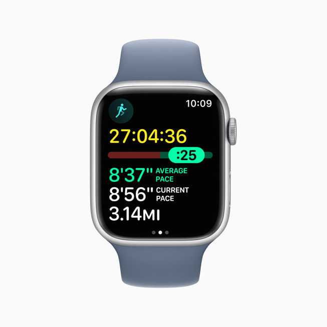 Apple Watch Series 8’de Antrenman uygulamas?nda tempo g?steriliyor.