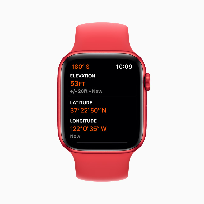 El altímetro siempre activo en el Apple Watch Series 6.