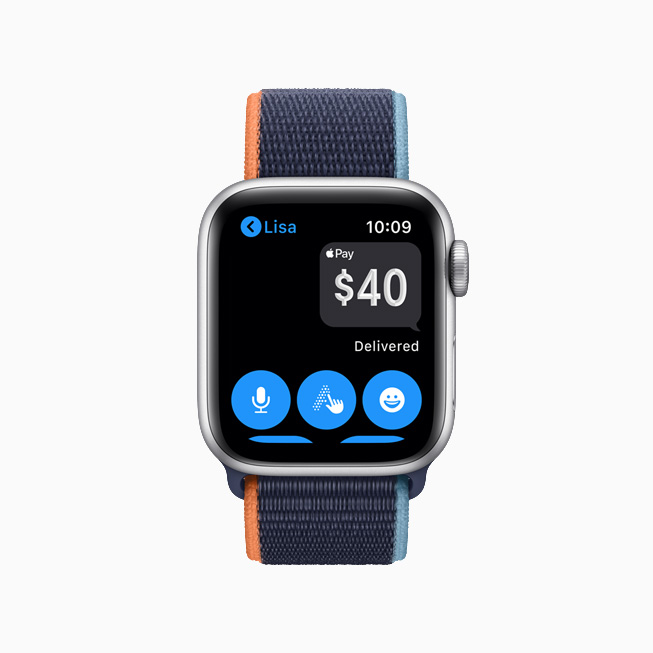 Apple Watch’taki Mesajlar uygulamas?nda Apple Pay.
