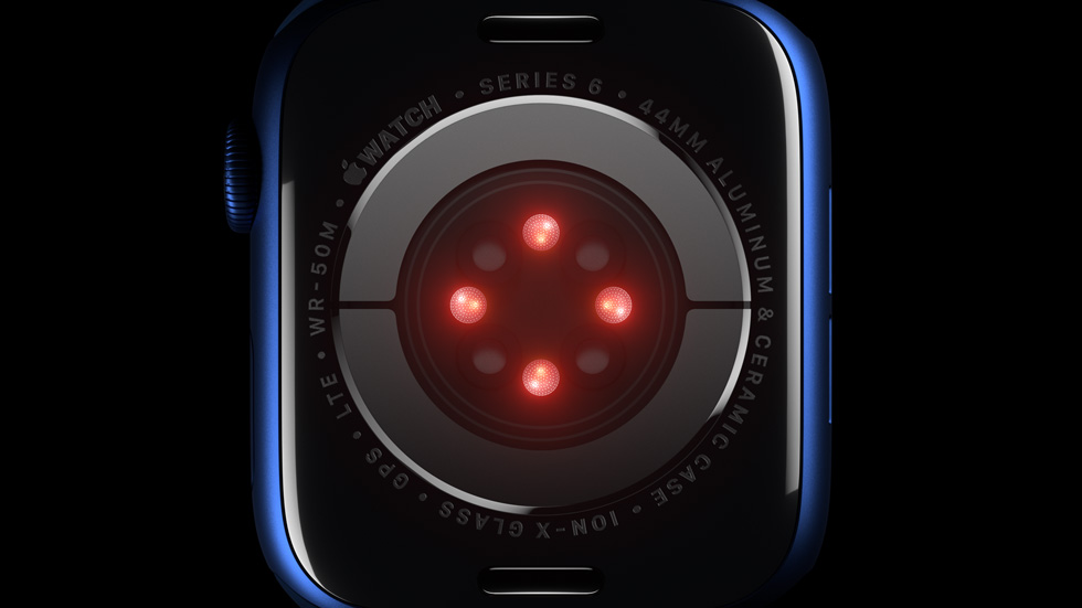 El cristal trasero del Watch Series 6.