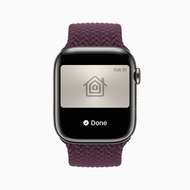 Apple Watch’ta kullan?c?s?n?n ev anahtar? g?rülüyor.
