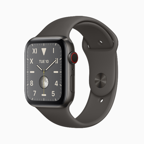 Uzay siyah? titanyum Apple Watch Series 5.
